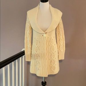 Cream cardigan sweater